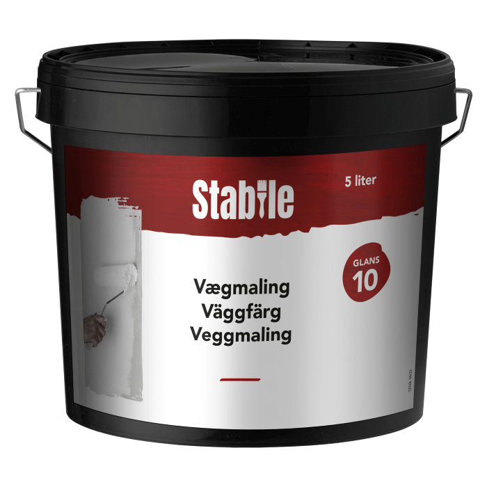 Veggmaling glans 10 motehvit 5 liter - Stabile